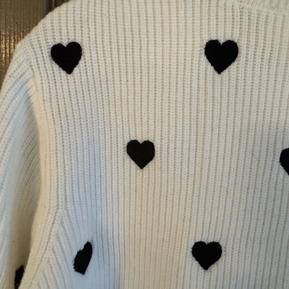 Anthropologie Valentine Ruffle Collar Heart Sweater - Picture 5 of 6